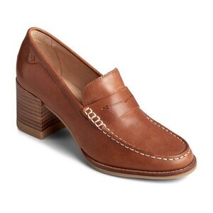 Sperry Seaport Penny Heel Leather Loafer